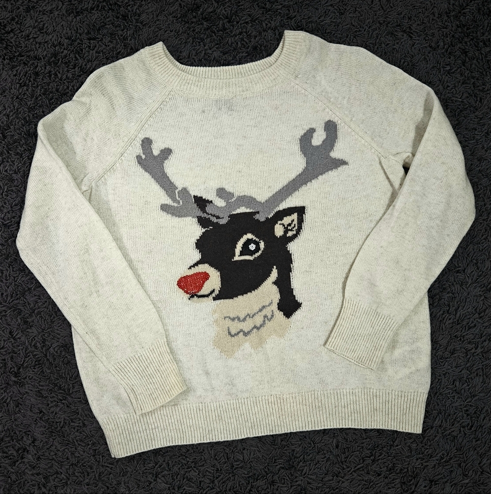 H&M Fuzzy Rudolph Sweater